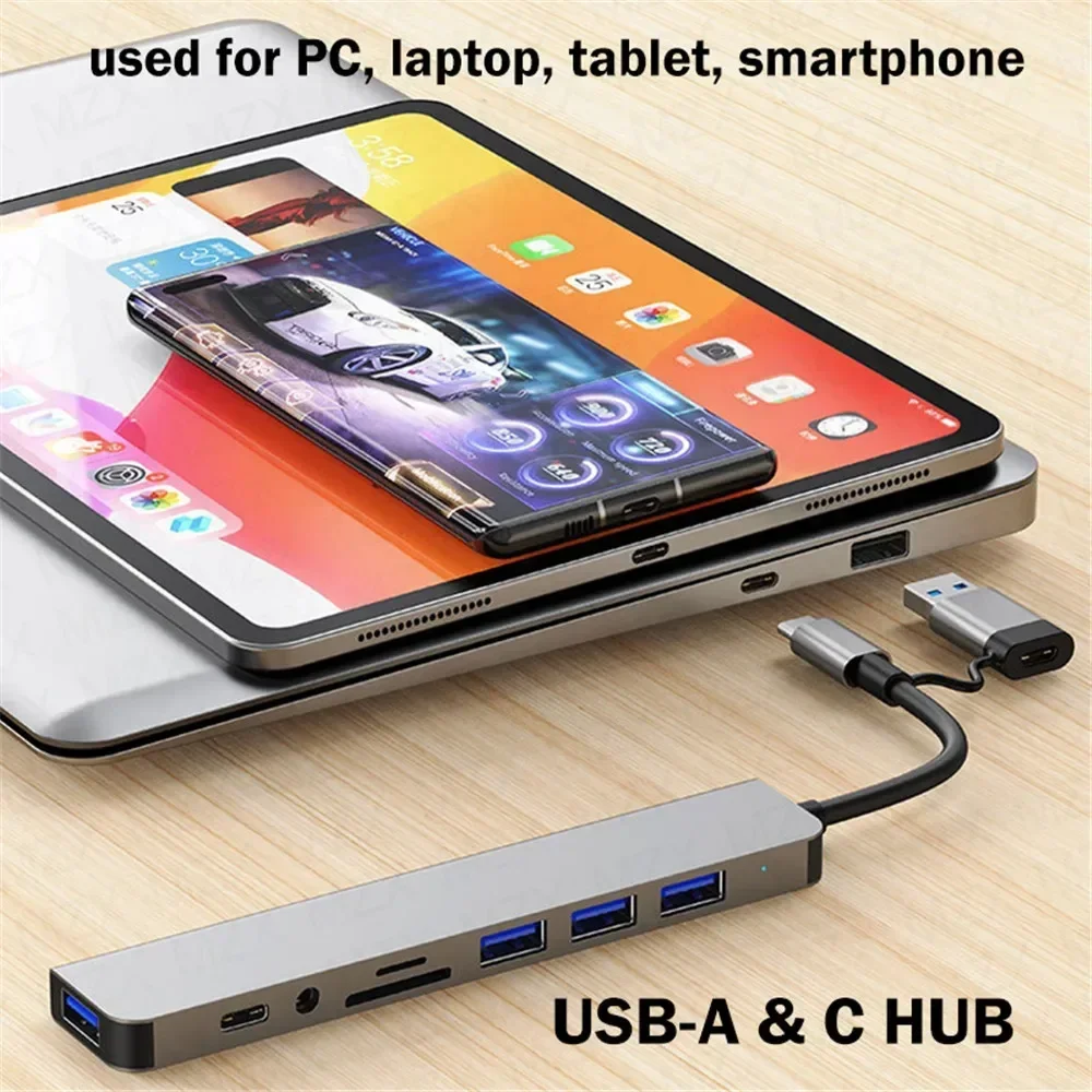 Smart Home Hub 2 - 8-in-2 USB C Hub Multiport Adapter