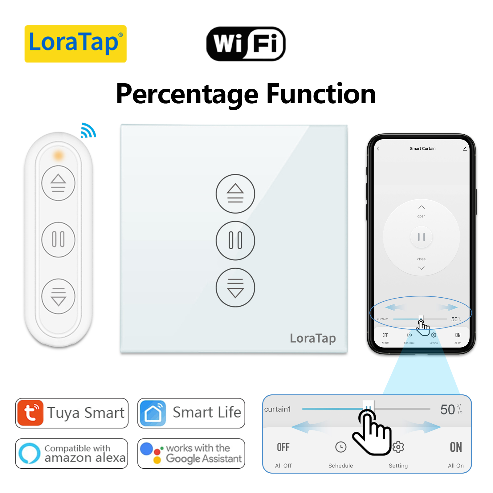 Universal Remote Smart Home - Tuya Smart Life EU WiFi rolluikgordijnschakelaar